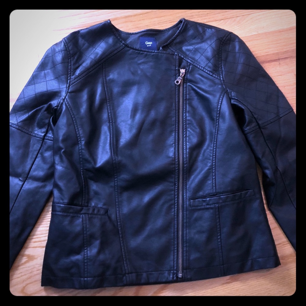 Size Small leather jacket from Gap. Worn only once